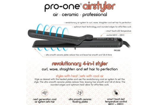 Pro-One Airstyler 4-in-1 Styling Tool with Cool Air Technology
