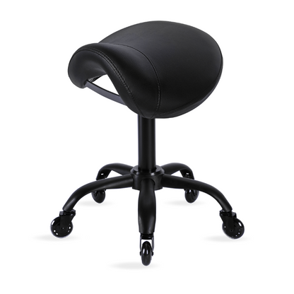 KSHE Salon Saddle Stool - Black