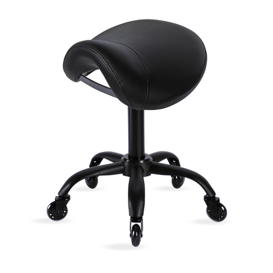 KSHE Salon Saddle Stool - Black