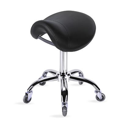 KSHE Salon Saddle Stool - Black