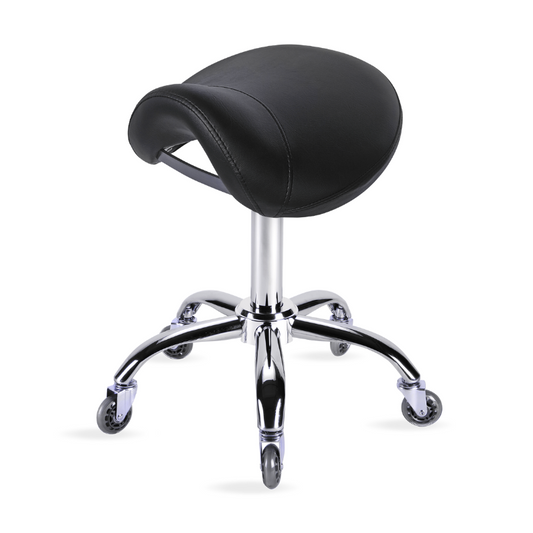 KSHE Salon Saddle Stool - Black