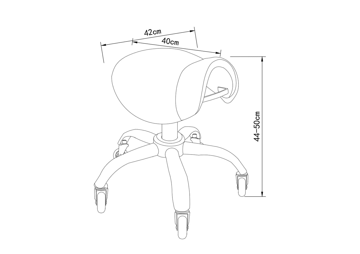 KSHE Salon Saddle Stool - Desert
