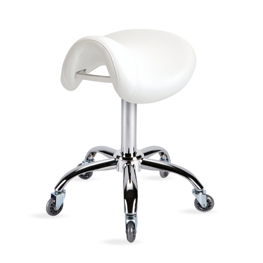 KSHE Salon Saddle Stool - White