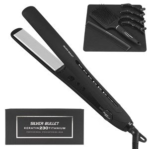 Silver Bullet Keratin 230 Titanium Hair Straightener Silver Plate