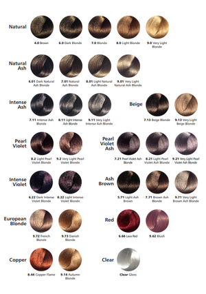 Hi Lift True Shades Demi Permanent Colour Chart