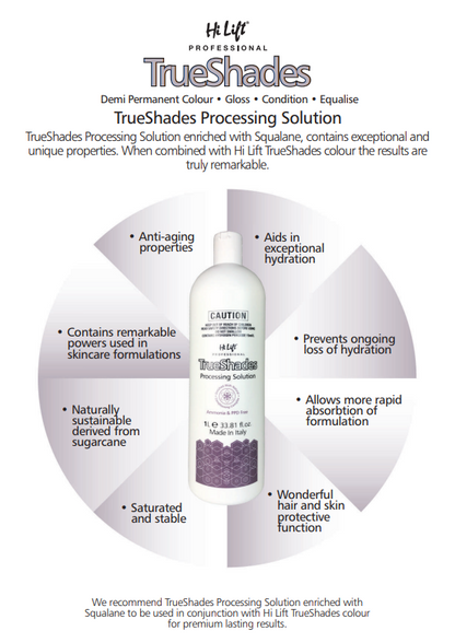 Hi Lift True Shades Demi Permanent Colour Chart